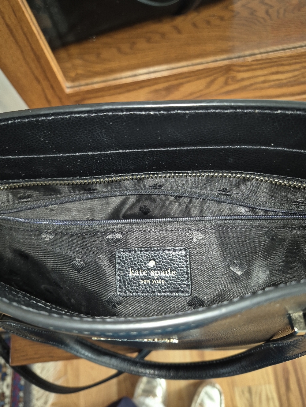 kate spade Black Pebbled Leather Satchel Geraldine-Patterson Ave. - Picture 4 of 11